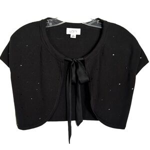 Ann Taylor Loft Black Bolero Shrug Cardigan